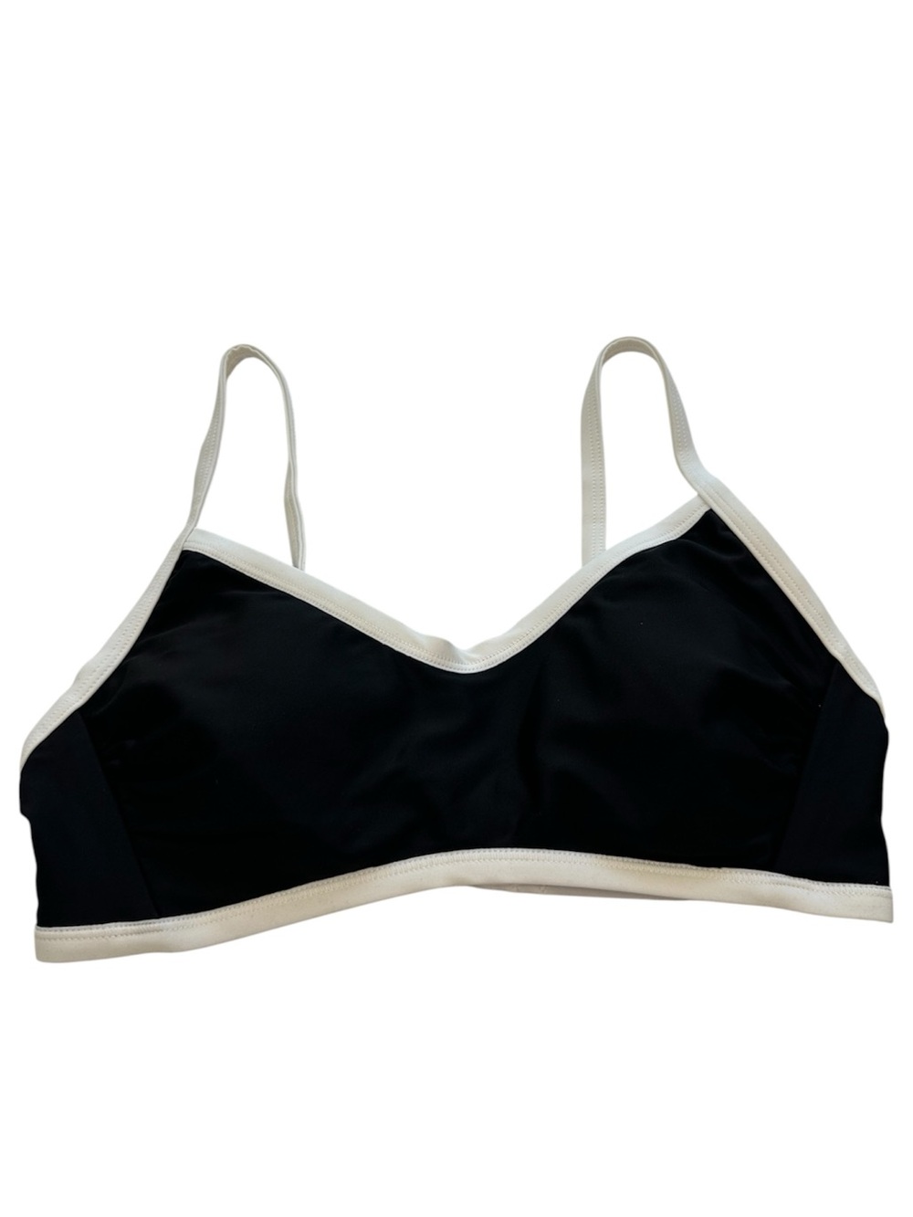 Shade & Shore Swimsuit Two Piece Bikini Top Black White NWT Womenās Size XSmall